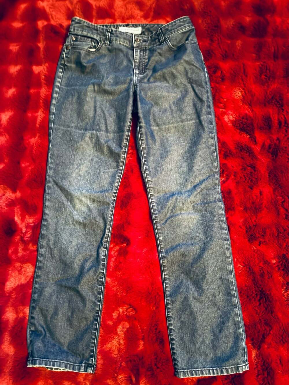 Chico's Platinum Denim Straight Leg Jeans Sz 1- 8/10 A520
